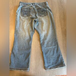 Angels Womens Plus Tag 22 Tailored 32 x 28 Bootcut Jeans Angels on Back Pockets
